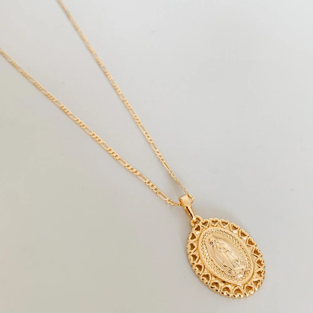 🎉HP🎉Virgin Mary Necklace | 24k Gold Filled - Picture 3 of 9